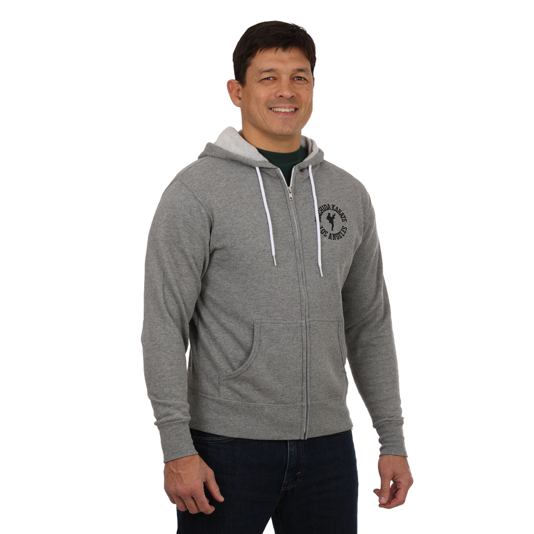 Machida Los Angeles Zip-Up Hoodie | Athletic Grey